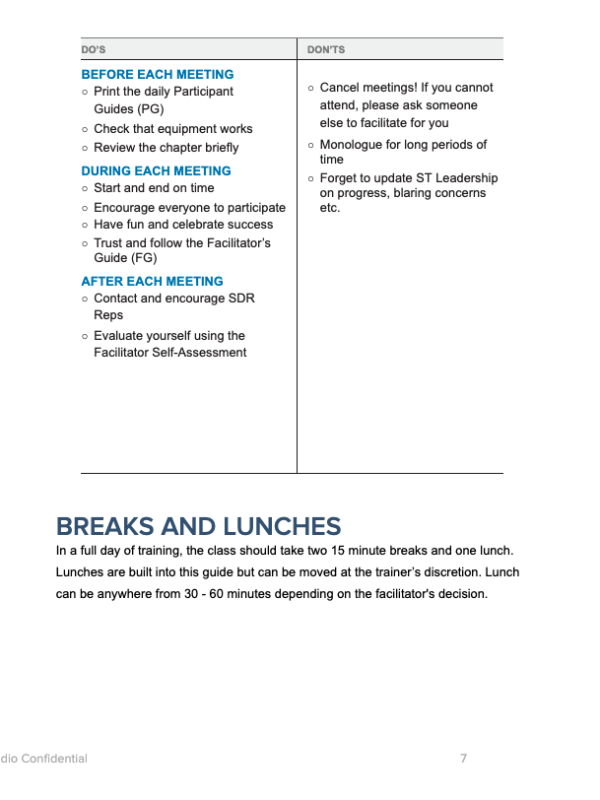 Do's and Don'ts